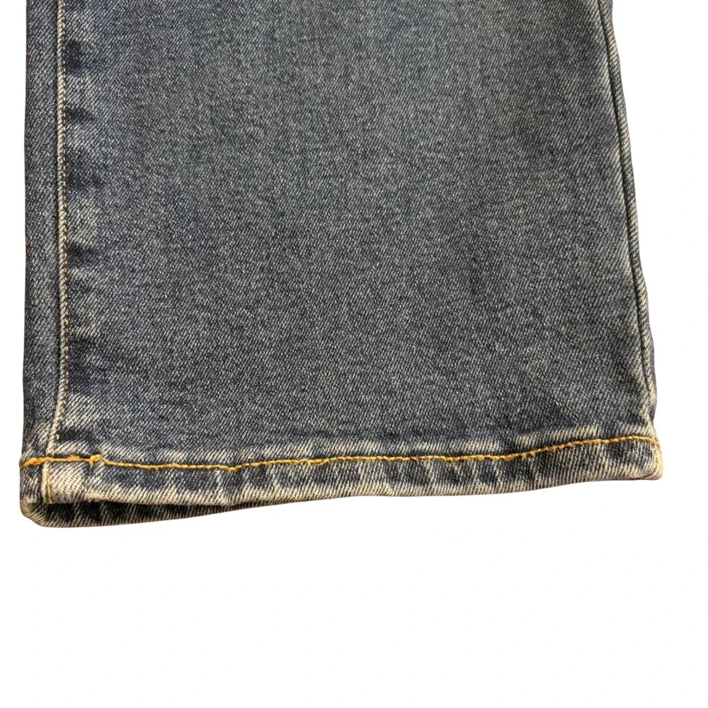 Michael Kors Wide Leg Cargo Jeans Women's 14 Blue Denim Utility Carpenter Pant‎